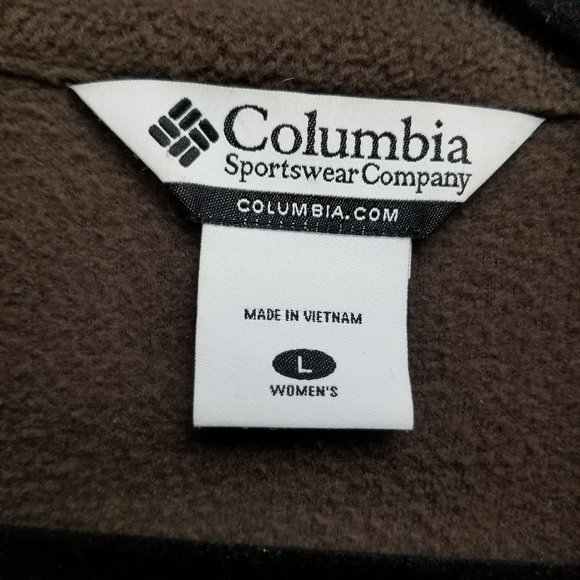 Columbia Jacket Womens Large Brown Fleece Long Sleeve Full Zip - Picture 4 of 10